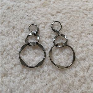 4/20 black Double Hoop Earrings